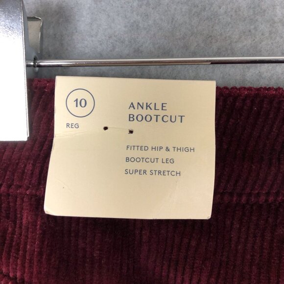 NWT Universal Thread Corduroy Red High Rise Bootcut Ankle Pants - Picture 5 of 9